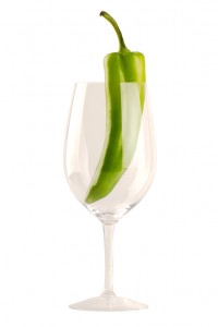 Green Chile in Wine Glass