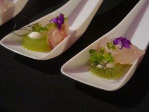 Cured Snapper with Green Bell Pepper Gelée 