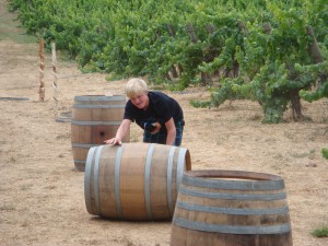 Wine Barrel Obstacle Race 