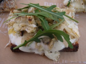 Crostini of Burrata Cheese with Roasted Cauliflower