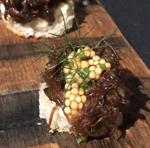 Oxtail Toast with Pickled Mustard Seeds
