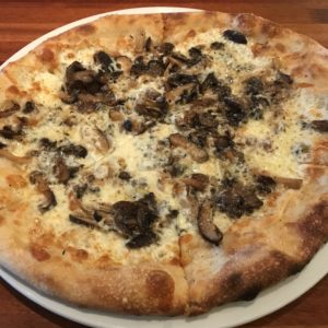 Mushroom Pizza from Tra Vigne Pizzeria, a Napa Valley Restaurant